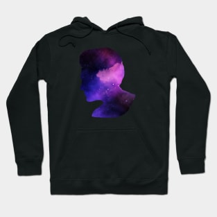 silhouette of space men Hoodie